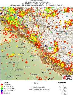 regional historical seismicity