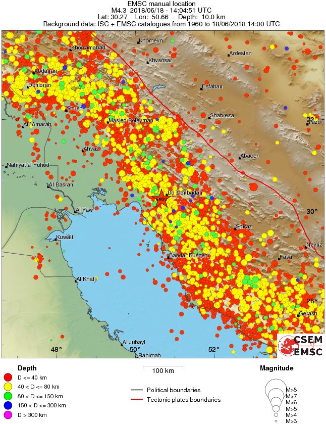 regional historical seismicity