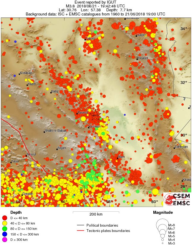 regional historical seismicity