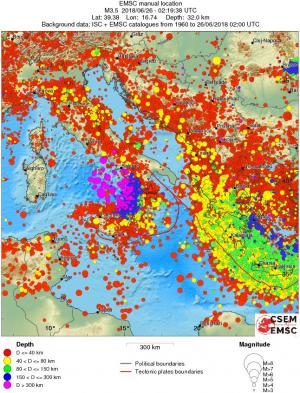 wide historical seismicity