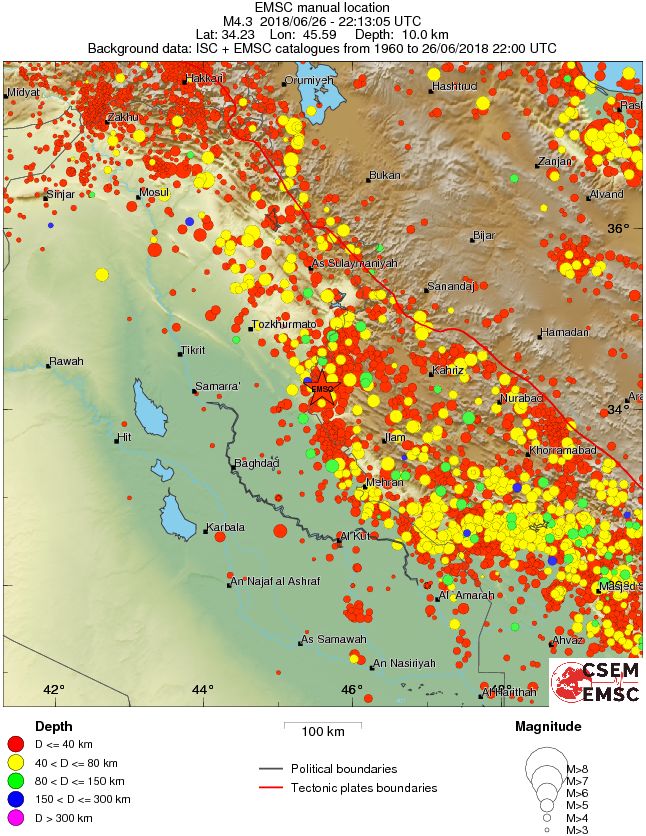 regional historical seismicity