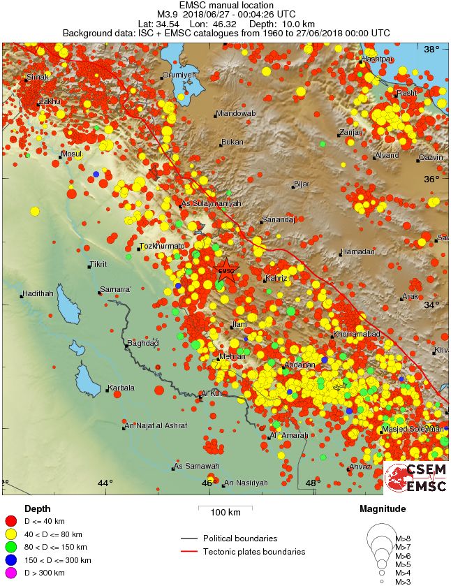 regional historical seismicity