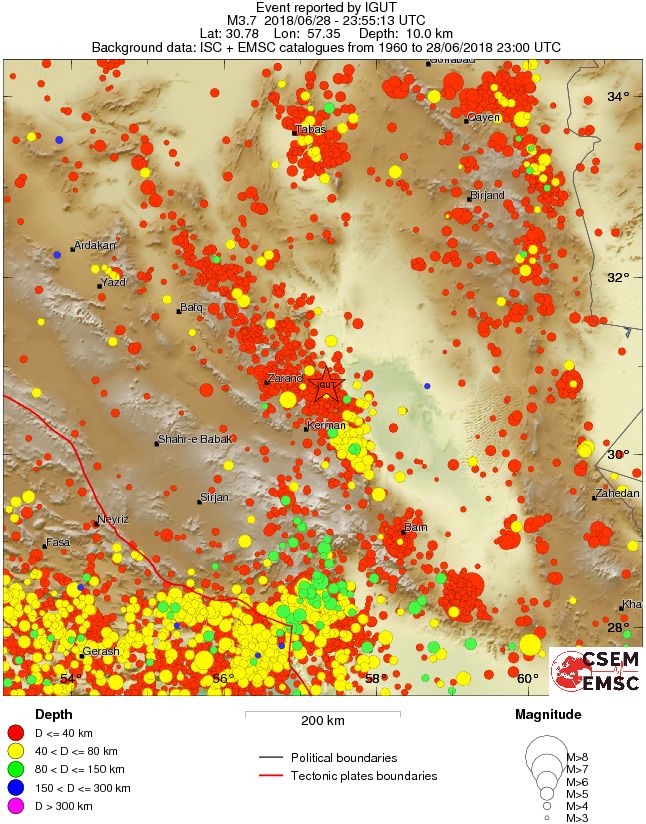 regional historical seismicity