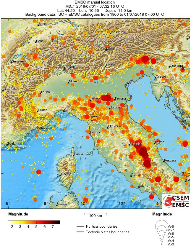 regional magnitude historical seismicity