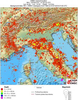 regional historical seismicity