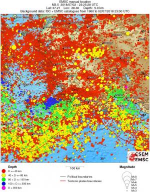regional historical seismicity