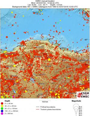 regional historical seismicity