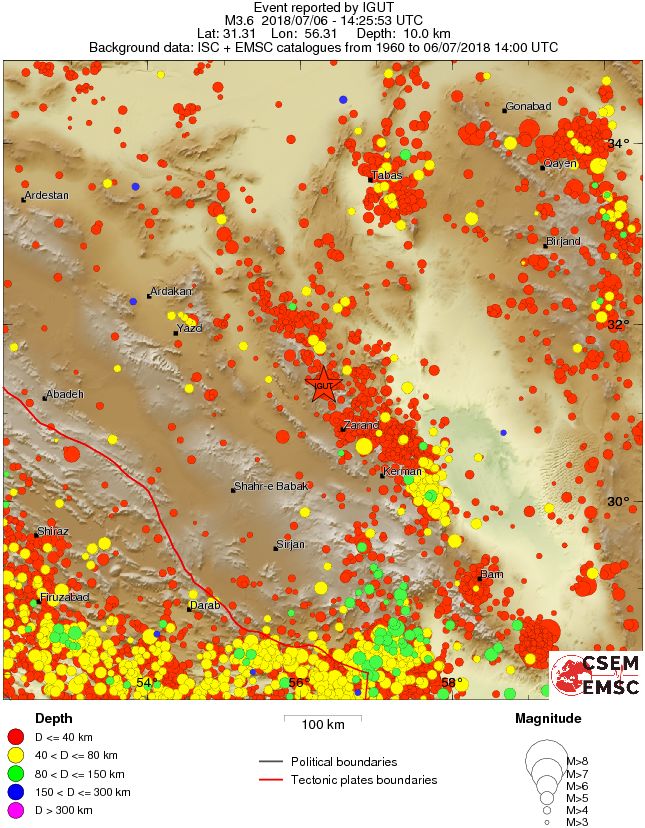 regional historical seismicity
