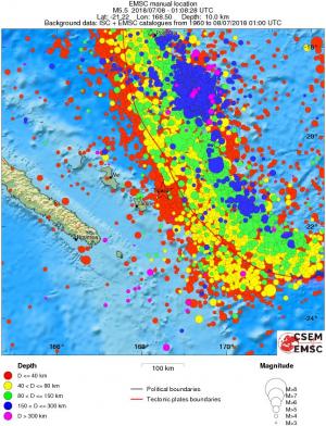 regional historical seismicity