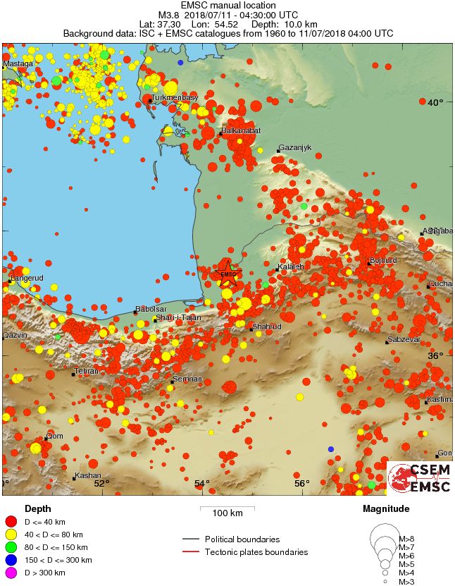 regional historical seismicity