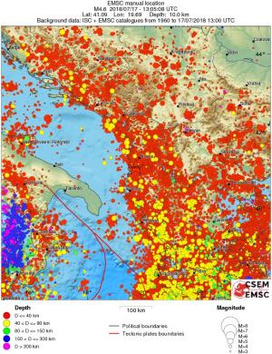 regional historical seismicity