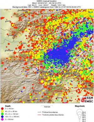 regional historical seismicity