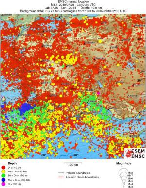regional historical seismicity