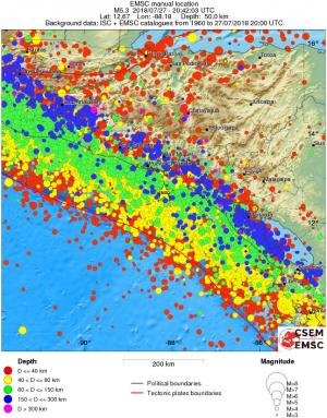 regional historical seismicity