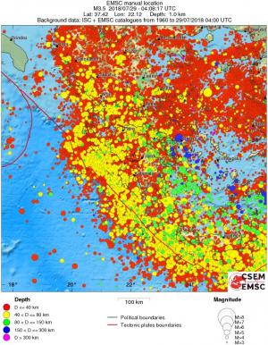 regional historical seismicity