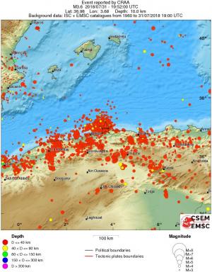 regional historical seismicity