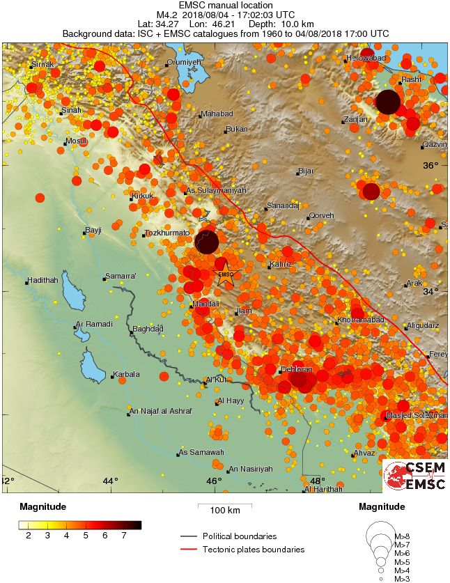 regional magnitude historical seismicity