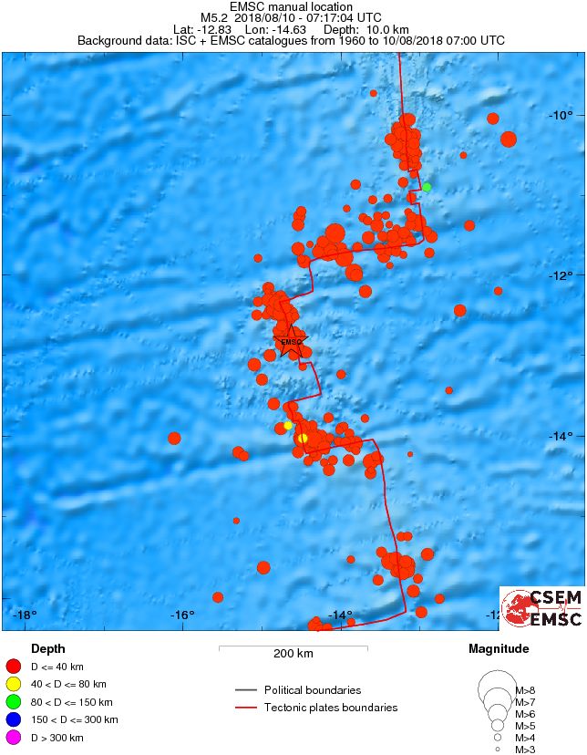 regional historical seismicity