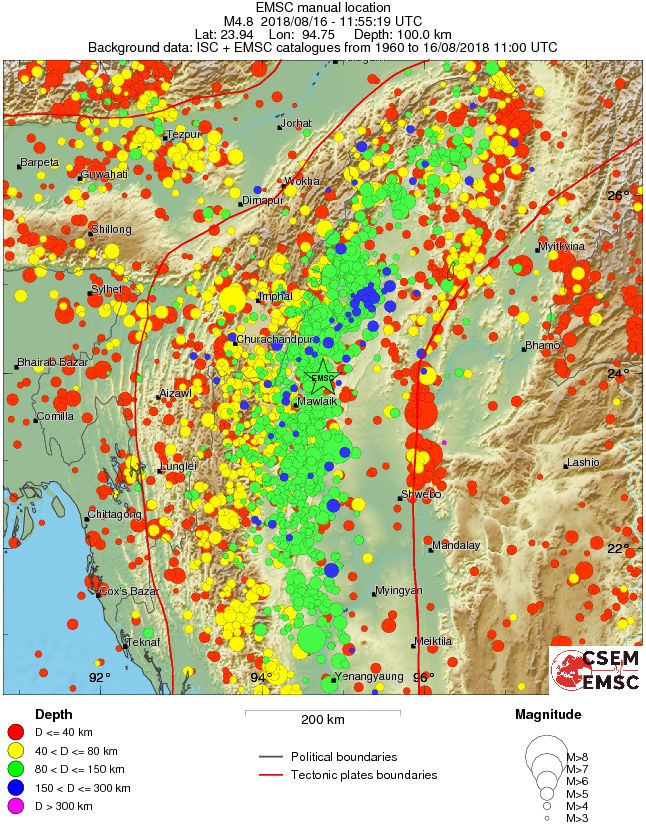 regional historical seismicity