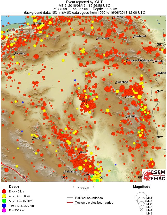 regional historical seismicity