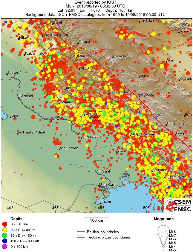 regional historical seismicity