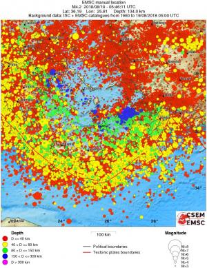 regional historical seismicity