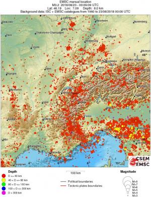 regional historical seismicity