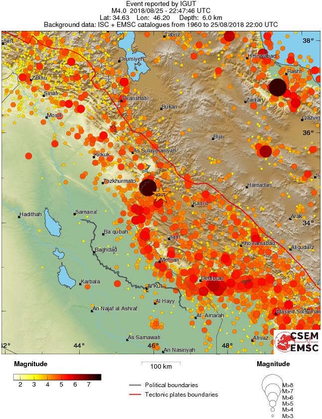 regional magnitude historical seismicity