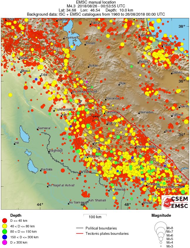 regional historical seismicity