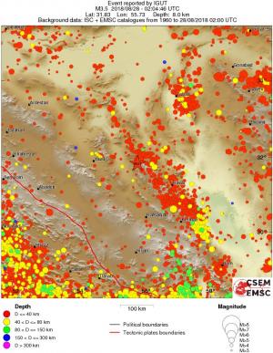 regional historical seismicity