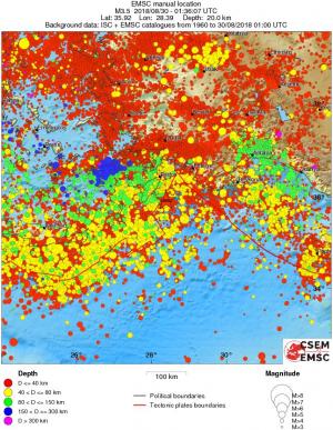 regional historical seismicity