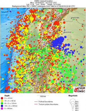 regional historical seismicity