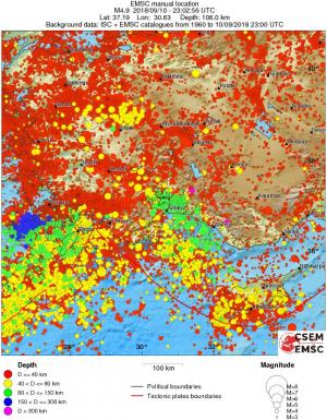 regional historical seismicity