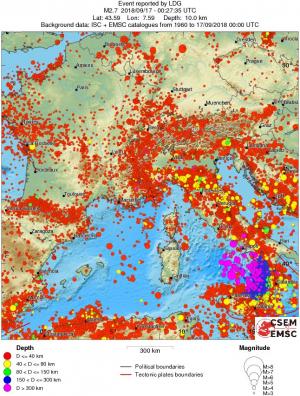 wide historical seismicity