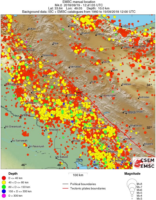 regional historical seismicity