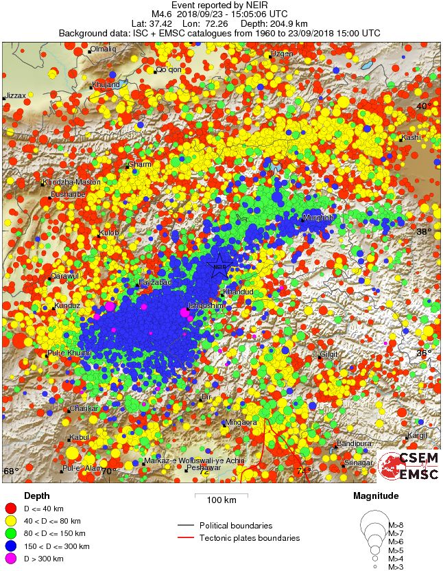 regional historical seismicity