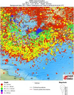 regional historical seismicity