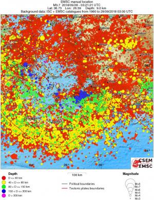 regional historical seismicity