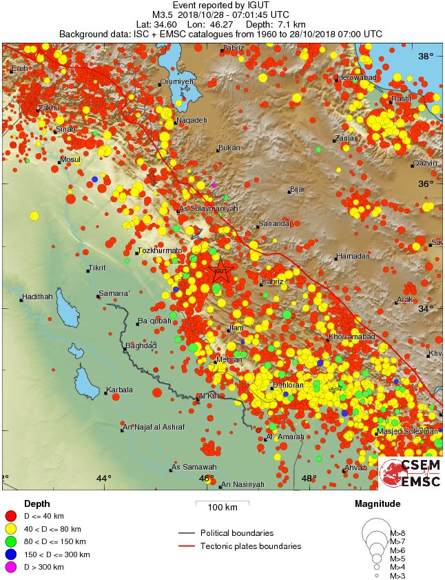 regional historical seismicity
