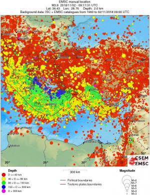 wide historical seismicity