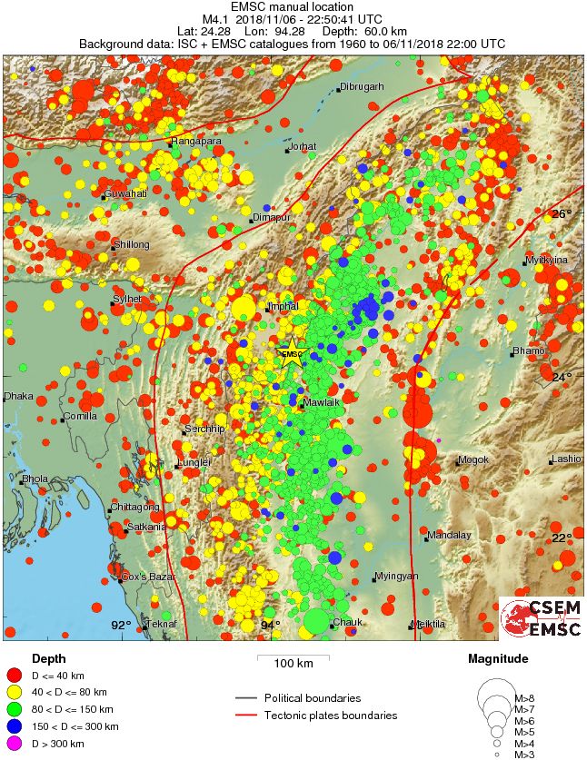 regional historical seismicity