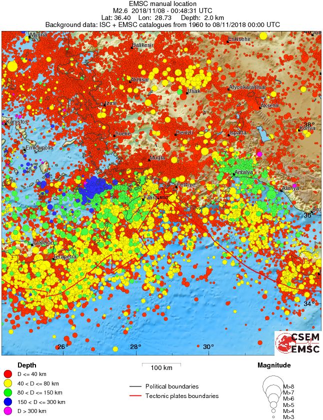 regional historical seismicity