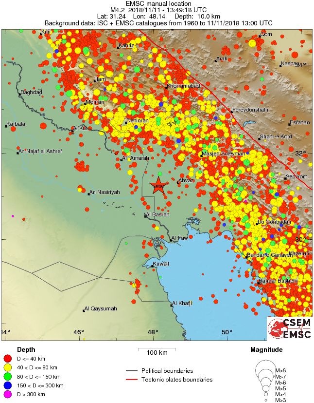 regional historical seismicity