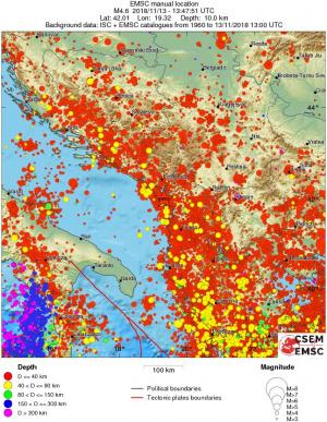regional historical seismicity