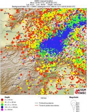 regional historical seismicity