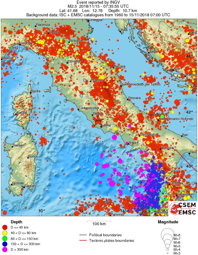 regional historical seismicity