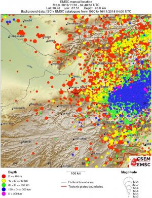 regional historical seismicity
