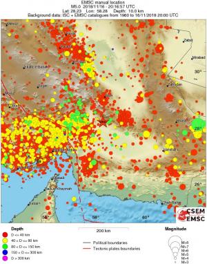 regional historical seismicity