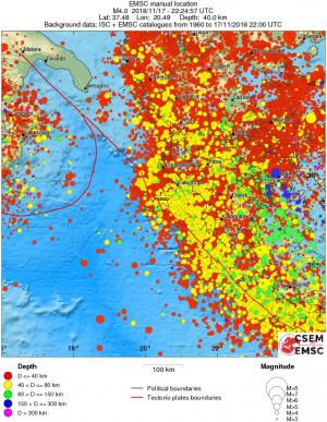 regional historical seismicity
