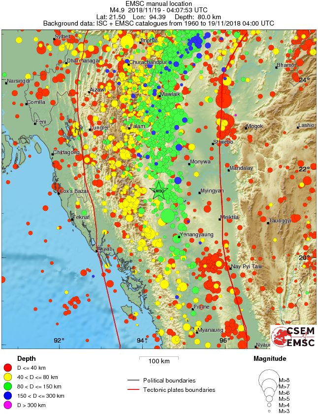 regional historical seismicity